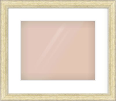 Ivory Reverse Frame for 30 × 24cm artwork, with Smooth White Single Mount