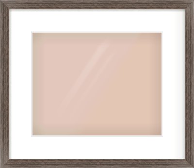 Dark Walnut Flat Frame for 30 × 24cm artwork, with Smooth White Single Mount