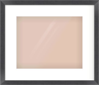 Black Flat Frame for 30 × 24cm artwork, with Smooth White Single Mount