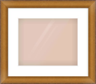 Bronze Cushion Frame for 30 × 24cm artwork, with Smooth White Single Mount
