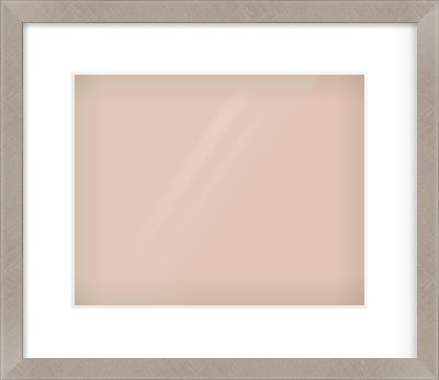 Silver & Black Sided Flat Frame for 300 × 240mm artwork, with Smooth White Single Mount