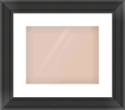 Black Spoon Frame for 30 × 24cm artwork, with Smooth White Single Mount