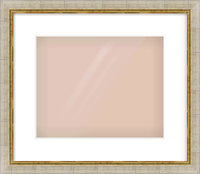 Silver Foil Flat Frame for 300 × 240mm artwork, with Smooth White Single Mount