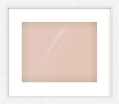 White Beveled Frame for 30 × 24cm artwork, with Smooth White Single Mount