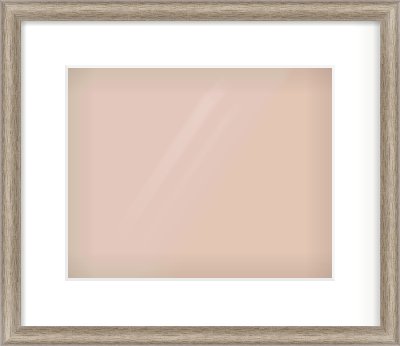 Silver Cushion Frame for 300 × 240mm artwork, with Smooth White Single Mount