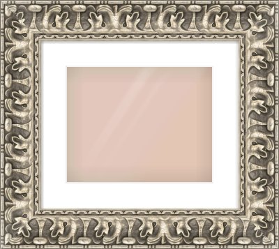 Silver Reverse Frame for 300 × 240mm artwork, with Smooth White Single Mount