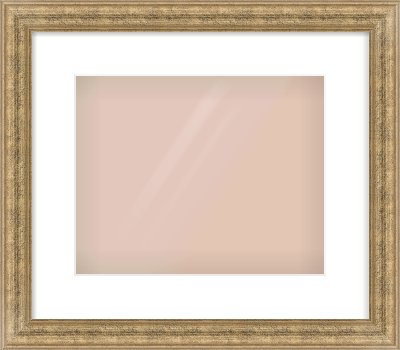 Distressed Gold Dome Frame for 30 × 24cm artwork, with Smooth White Single Mount