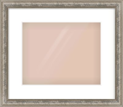 Silver Dome Frame for 300 × 240mm artwork, with Smooth White Single Mount