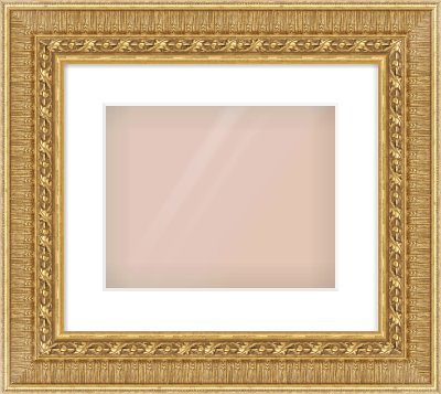 Gold Reverse Frame for 30 × 24cm artwork, with Smooth White Single Mount