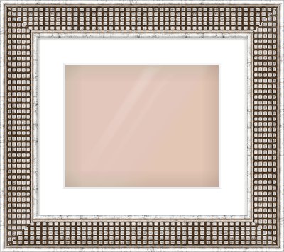 Silver Flat Frame for 300 × 240mm artwork, with Smooth White Single Mount