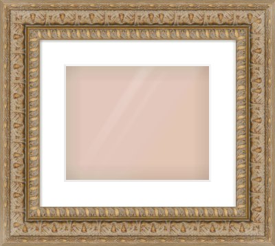 Gold Reverse Frame for 30 × 24cm artwork, with Smooth White Single Mount