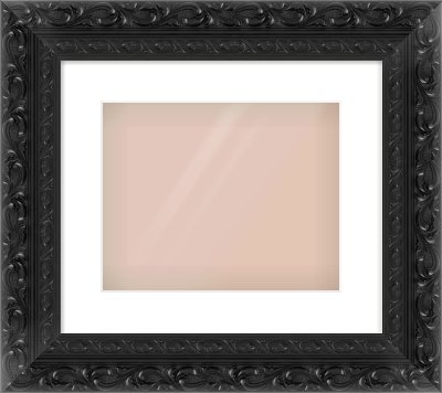 Black Reverse Frame for 30 × 24cm artwork, with Smooth White Single Mount