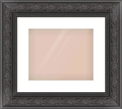 Black Spoon Frame for 30 × 24cm artwork, with Smooth White Single Mount