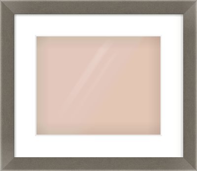 Pewter Flat Frame for 300 × 240mm artwork, with Smooth White Single Mount