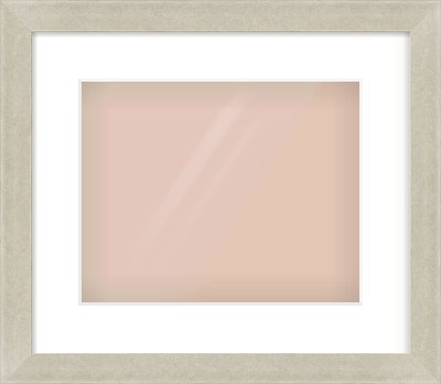 Silver Flat Frame for 300 × 240mm artwork, with Smooth White Single Mount
