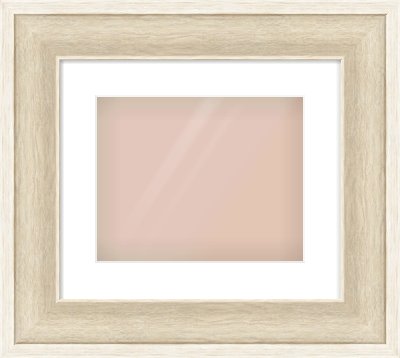 Silver / White Scoop Frame for 300 × 240mm artwork, with Smooth White Single Mount