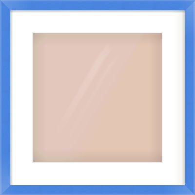 Light Blue Paint Flat Frame for 300 × 300mm artwork, with Smooth White Single Mount