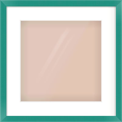 Green Paint Flat Frame for 300 × 300mm artwork, with Smooth White Single Mount