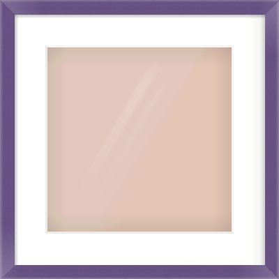 Purple Paint Flat Frame for 300 × 300mm artwork, with Smooth White Single Mount