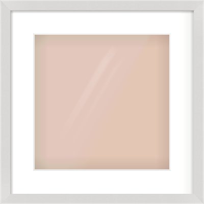 Silver Flat Frame for 300 × 300mm artwork, with Smooth White Single Mount