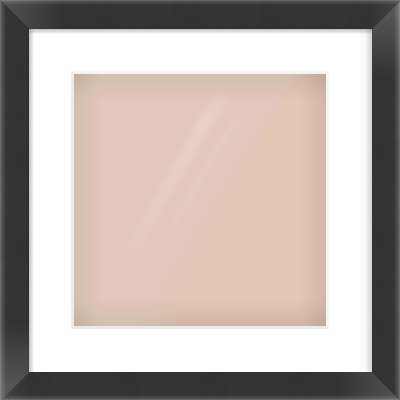 Black Flat Frame for 300 × 300mm artwork, with Smooth White Single Mount