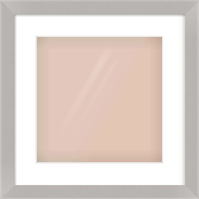 Grey Flat Frame for 300 × 300mm artwork, with Smooth White Single Mount