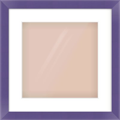 Purple Paint Flat Frame for 300 × 300mm artwork, with Smooth White Single Mount