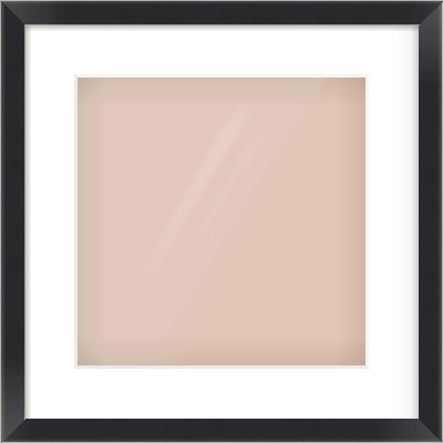 Black/Silver Flat Frame for 300 × 300mm artwork, with Smooth White Single Mount