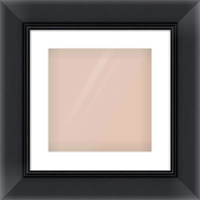 Black Reverse Frame for 300 × 300mm artwork, with Smooth White Single Mount
