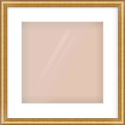 Gold Dome Frame for 300 × 300mm artwork, with Smooth White Single Mount
