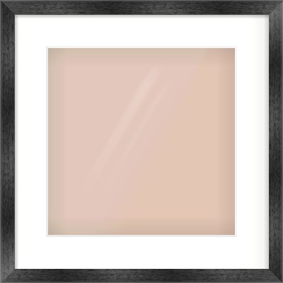 Black Flat Frame for 300 × 300mm artwork, with Smooth White Single Mount