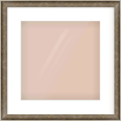Silver Scoop Frame for 300 × 300mm artwork, with Smooth White Single Mount