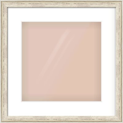 Champagne Silver with Black Sides Cushion Frame for 300 × 300mm artwork, with Smooth White Single Mount