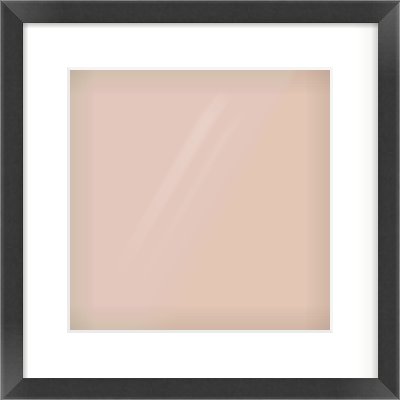 Black Flat Frame for 300 × 300mm artwork, with Smooth White Single Mount