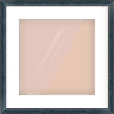Aqua Blue Stain Cushion Frame for 300 × 300mm artwork, with Smooth White Single Mount