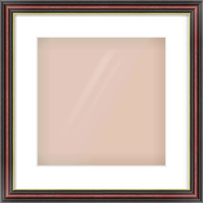 Brown Reverse Frame for 300 × 300mm artwork, with Smooth White Single Mount