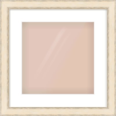 GOLD Flat Frame for 300 × 300mm artwork, with Smooth White Single Mount