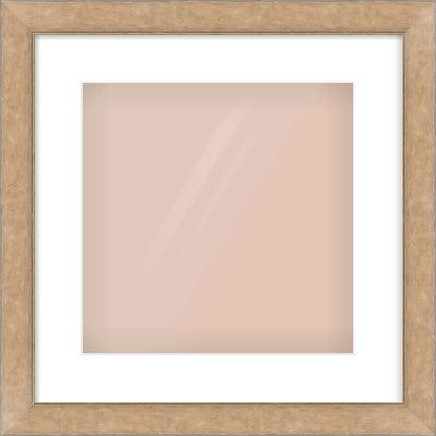 Bronze Flat Frame for 300 × 300mm artwork, with Smooth White Single Mount