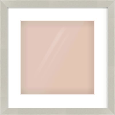 Grey Flat Frame for 300 × 300mm artwork, with Smooth White Single Mount