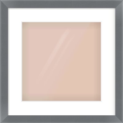 Grey Flat Frame for 300 × 300mm artwork, with Smooth White Single Mount