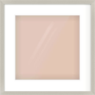 Grey Flat Frame for 300 × 300mm artwork, with Smooth White Single Mount