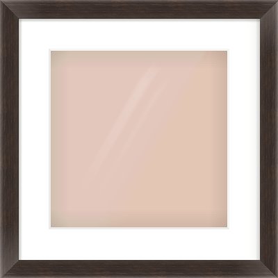 Brown Bevel Frame for 300 × 300mm artwork, with Smooth White Single Mount