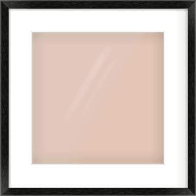 Black Wood Grain Flat Frame for 300 × 300mm artwork, with Smooth White Single Mount