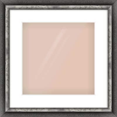 Black / Pewter Reverse Frame for 300 × 300mm artwork, with Smooth White Single Mount