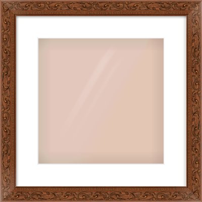 Maroon Decorative Frame for 300 × 300mm artwork, with Smooth White Single Mount