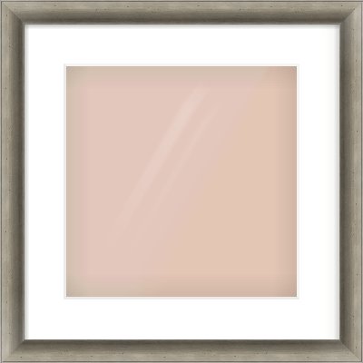 Silver Spoon Frame for 300 × 300mm artwork, with Smooth White Single Mount