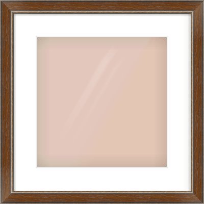 Walnut / Pewter Reverse Frame for 300 × 300mm artwork, with Smooth White Single Mount