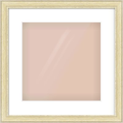 Ivory Reverse Frame for 300 × 300mm artwork, with Smooth White Single Mount