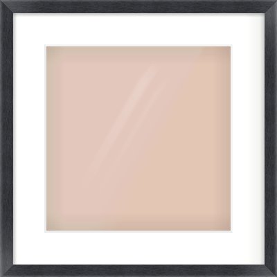 Black Wood Grain Flat Frame for 300 × 300mm artwork, with Smooth White Single Mount