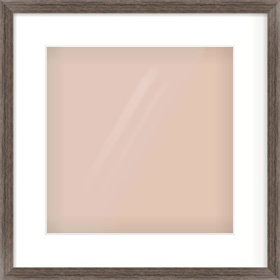 Dark Walnut Flat Frame for 300 × 300mm artwork, with Smooth White Single Mount